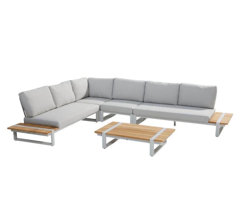 4SO Country Corner Outdoor Lounge Set | Frost Grey | Left or Right Hand