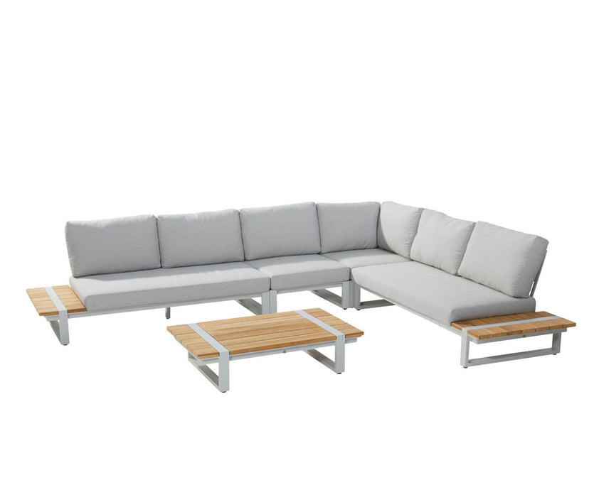 4SO Country Corner Outdoor Lounge Set | Frost Grey | Left or Right Hand