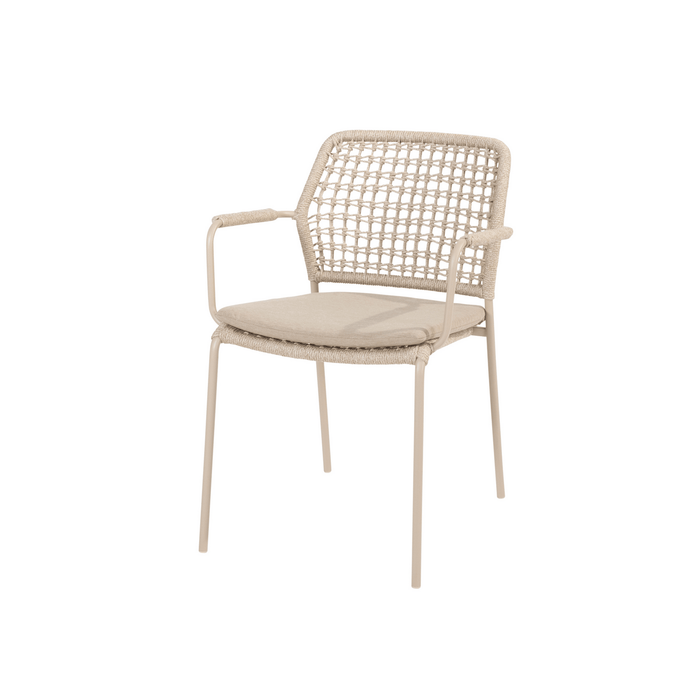 Barista stacking dining chair latte with cushion