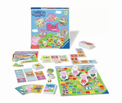 Children Game Peppa Pig 6 in 1 Games Box - Game for kids 3 years up