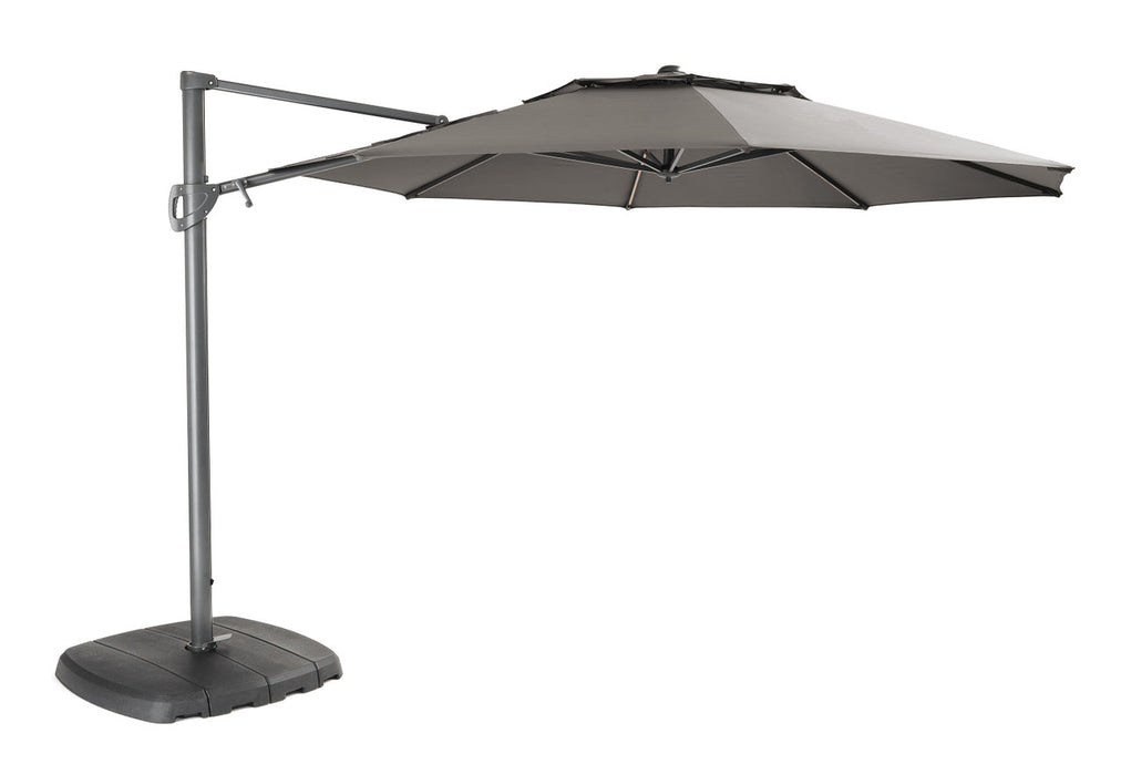 Kettler 3.3m Free Arm Grey Frame / Grey Taupe Canopy with LED lights / Wireless Speaker