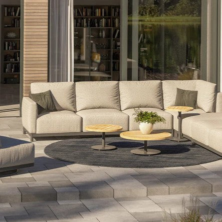 outdoor modular sofa set on a modern patio