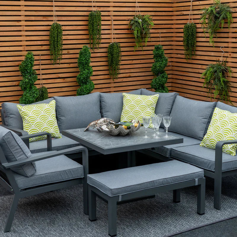 Grace Bay Mayfair Small Equal Corner Garden Sofa Dining Set