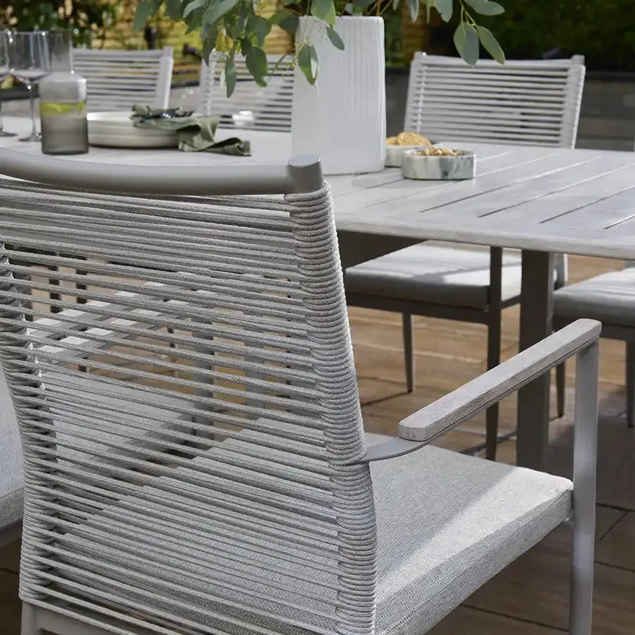 Kettler Trento Dining Chair next to a the extending Trento dining table