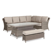 Kettler Charlbury Signature Casual Dining Corner Set with High Low Table and Weatherproof Cushions Kettler