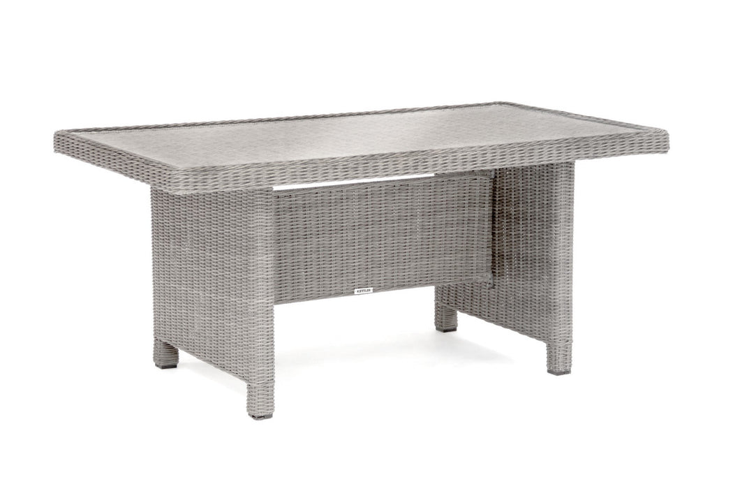 Kettler Palma Casual Dining Corner Right Hand Set - Glass Table -  White Wash