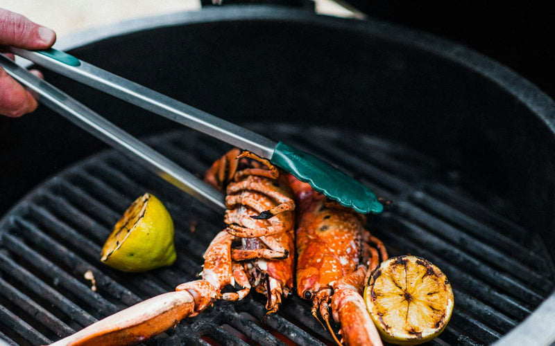 Big Green Egg Stainless Steel Silicone Tipped 16" BBQ Tongs Big Green Egg