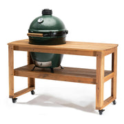 Big Green Egg Eucalyptus Table with Casters and Nest Big Green Egg