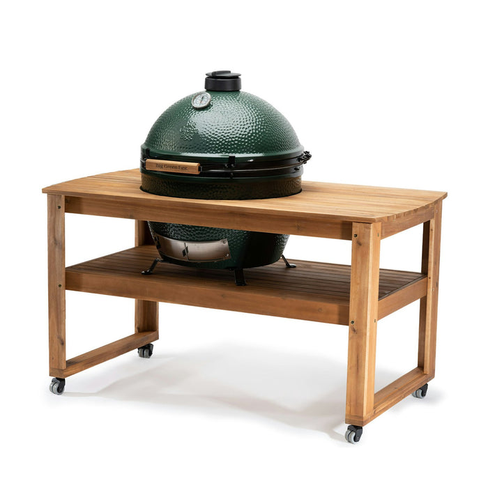 Big Green Egg Eucalyptus Table with Casters and Nest