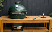 Big Green Egg Eucalyptus Table with Casters and Nest Big Green Egg