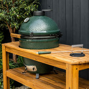 Big Green Egg Eucalyptus Table with Casters and Nest Big Green Egg