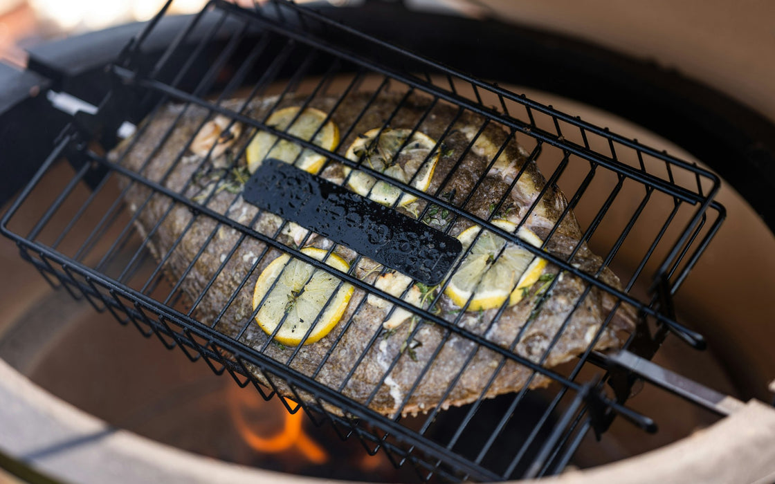 Big Green Egg Rotisserie Flat Basket