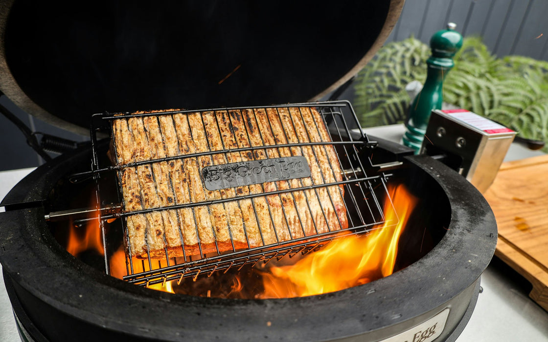 Big Green Egg Rotisserie Flat Basket