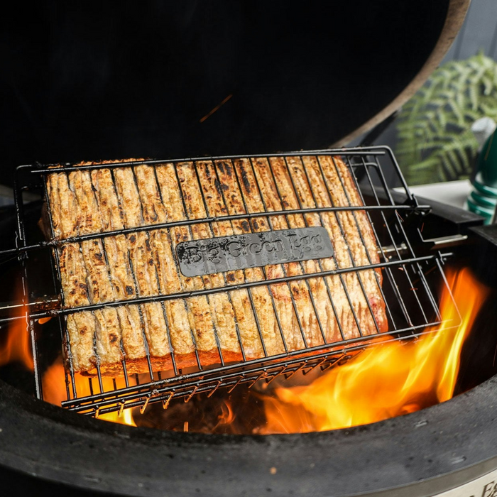 Big Green Egg Rotisserie Flat Basket