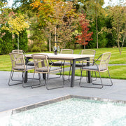 Scandic 6 Seat Outdoor Dining Set with 170cm Derby Teak Table