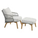 Sempre Living Teak Chairs with footstool