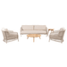 Puccini Outdoor Lounge Set with Footstool & Zucca Teak Tables
