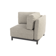 4SO Furore Outdoor Modular Lounge Set with Swivel Beige Chair and Volta Teak Tables 4 Seasons Outdoor