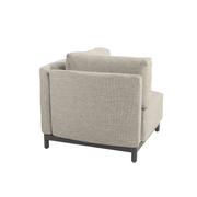 4SO Furore Outdoor Modular Lounge Set with Swivel Beige Chair and Volta Teak Tables 4 Seasons Outdoor