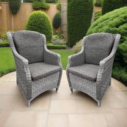 4SO Brighton Chair with Seat & Back Cushions - Rock Grey 4 Seasons Outdoor