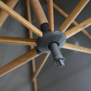 4SO Siesta 3m x 3m Wood Effect Cantilever Parasol with Granite Base, Wheels & Cover in Charcoal 4 Seasons Outdoor