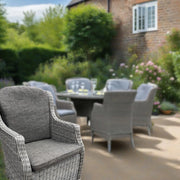 4SO Brighton 6 Seat 170cm Round Outdoor Dining Table Set - Rock 4 Seasons Outdoor