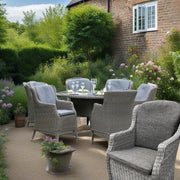 4SO Brighton 6 Seat 170cm Round Outdoor Dining Table Set - Rock 4 Seasons Outdoor