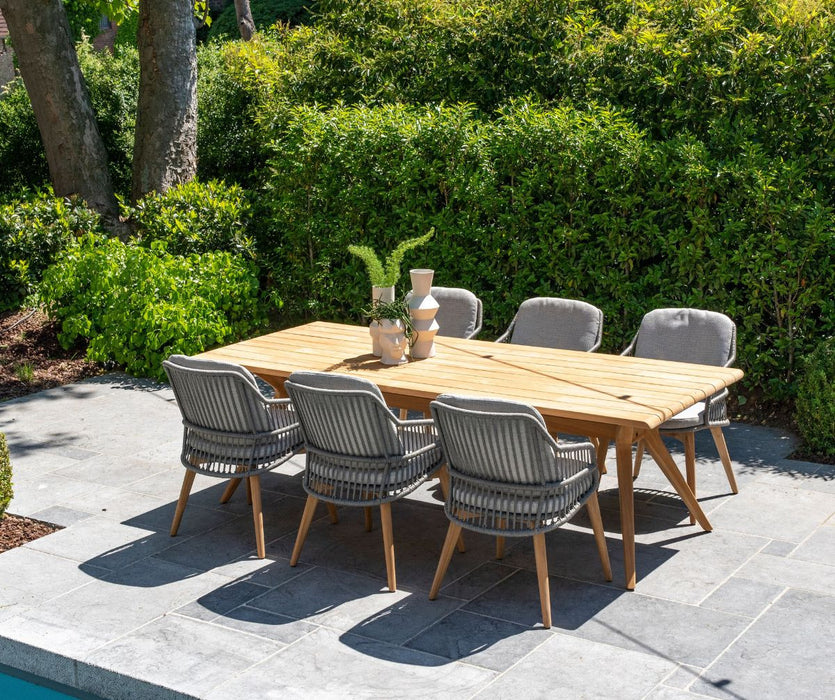 4SO Sempre 6 Seat Outdoor Teak Dining Set with Bel Air 240x100cm Table