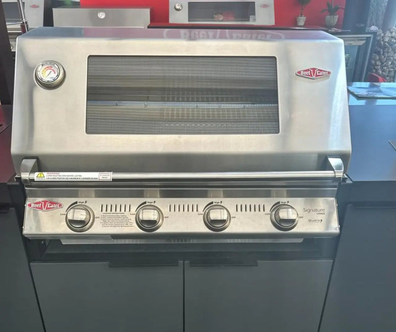 Beefeater Cabinex Outdoor Kitchen Includes S30000SS Series 4 Burner BBQ Head with stainless steel cooking tops, Fridge & Sink Beefeater