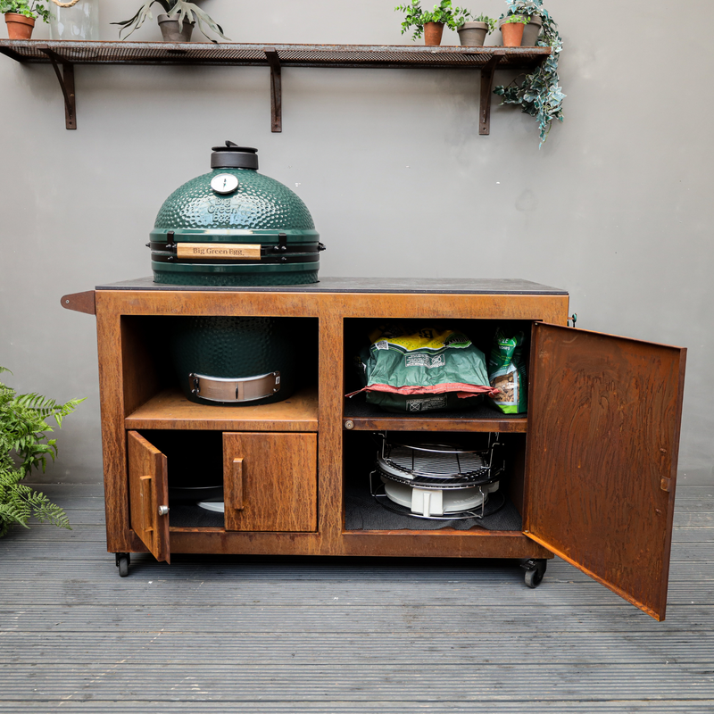 Big Green Egg Corten Steel Kitchen Big Green Egg