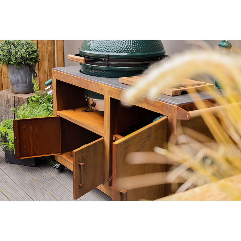 Big Green Egg Corten Steel Kitchen Big Green Egg