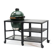 Big Green Egg Modular Nest + Expansion Frame + Distressed Acacia Shelves Big Green Egg