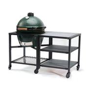 Big Green Egg Modular Nest + Expansion Frame + Distressed Acacia Shelves Big Green Egg