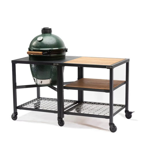 Big Green Egg Modular Nest + Expansion Frame + Acacia Shelves Big Green Egg
