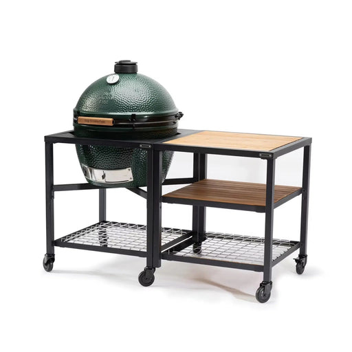 Big Green Egg Modular Nest + Expansion Frame + Acacia Shelves Big Green Egg