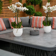 Chelsea Large Outdoor Corner Sofa Dining Lounging Set with Rise & Fall Table | Grey | Seats 8 Grace Bay