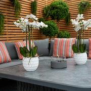 Chelsea Large Outdoor Corner Sofa Dining Lounging Set with Rise & Fall Table | Grey | Seats 8 Grace Bay