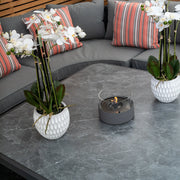 Chelsea Large Outdoor Corner Sofa Dining Lounging Set with Rise & Fall Table | Grey | Seats 8 Grace Bay