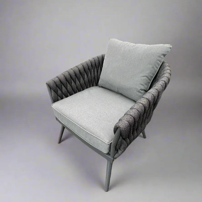 Chelsea Large Outdoor Corner Sofa Dining Lounging Set with Rise & Fall Table | Grey | Seats 8 Grace Bay