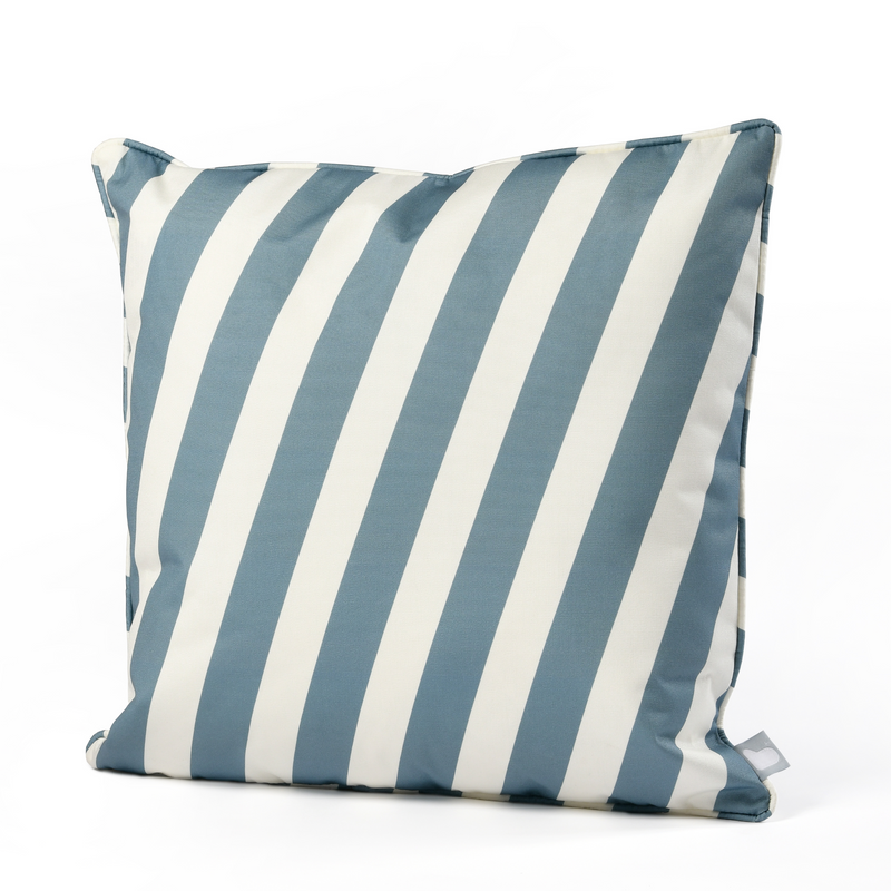 Extreme Lounging B Cushion Oblique Stripe Sea Blue 50x50cm | Outdoor Cushion Extreme Lounging