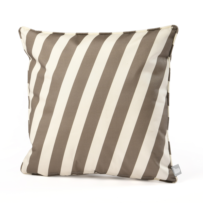 Extreme Lounging B Cushion Oblique Stripe Silver Grey 50x50cm | Outdoor Cushion Extreme Lounging