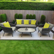 Chelsea Outdoor Sofa Set with Coffee Table | Grey | Seats 5 Grace Bay