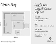 Kensington Compact Outdoor Corner Sofa Dining & Lounging Set  | Grey | Seats 6 Grace Bay