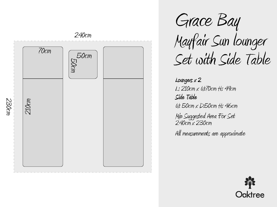 Mayfair Sun Loungers with Side Table
