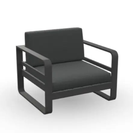 Coral Garden Armchair – Charcoal Aluminium Frame with Charcoal Cushions