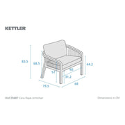 Kettler Cora Rope Lounge Armchairs | Pair Kettler