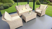 Kensington 2 Seat Sofa & Armchair Outdoor Set with Coffee Table | Wicker | Seats 4 Grace Bay