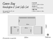 Kensington Rattan Sofa & Armchair Outdoor Set with Coffee Table | Grey | Seats 4 Grace Bay