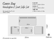 Kensington 2 Seat Sofa & Armchair Outdoor Set with Coffee Table | Wicker | Seats 4 Grace Bay