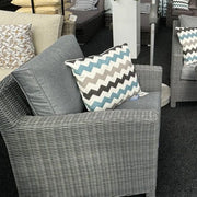 Kensington High 3 Seat Sofa & Armchair Outdoor Dining Set with Stools | Grey | Seats 7 Grace Bay